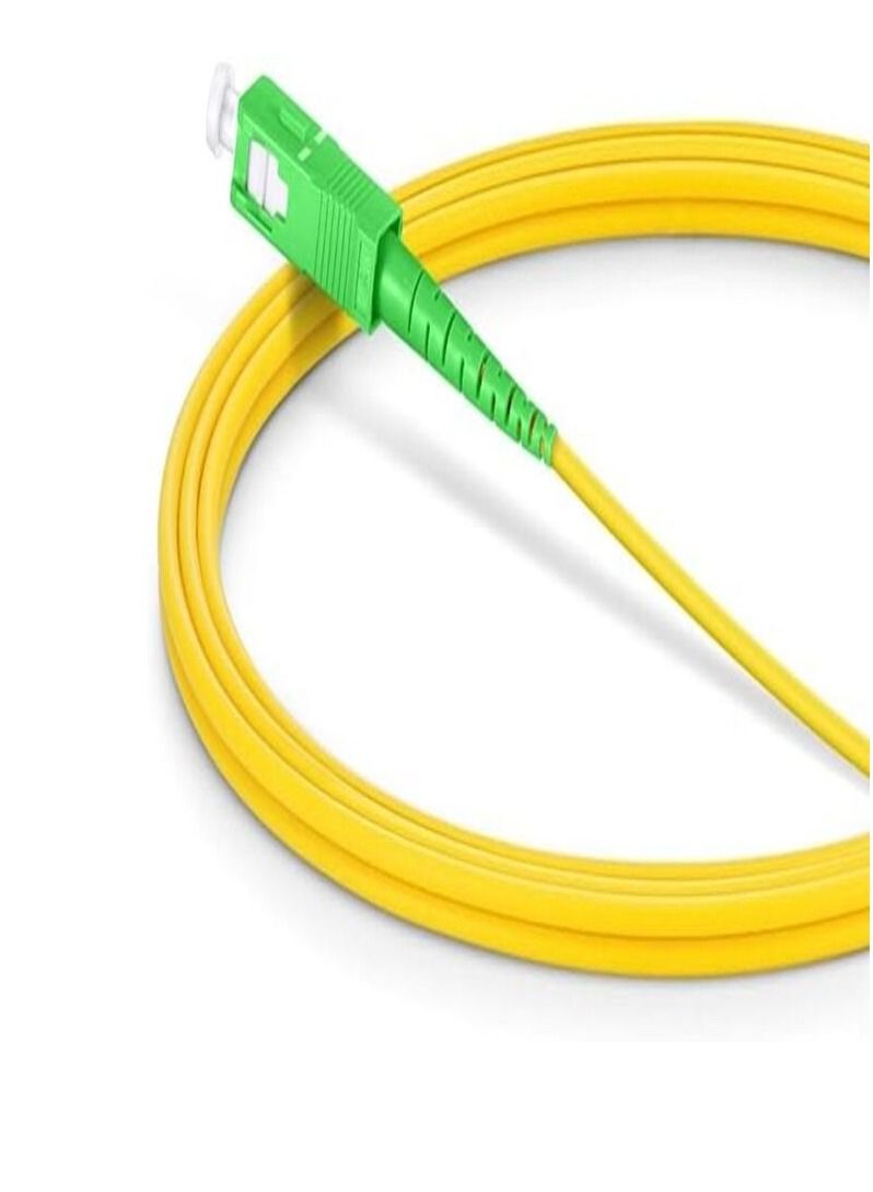 SC APC to SC APC Simplex Single Mode PVC Fiber Optic Patch Cable 25M