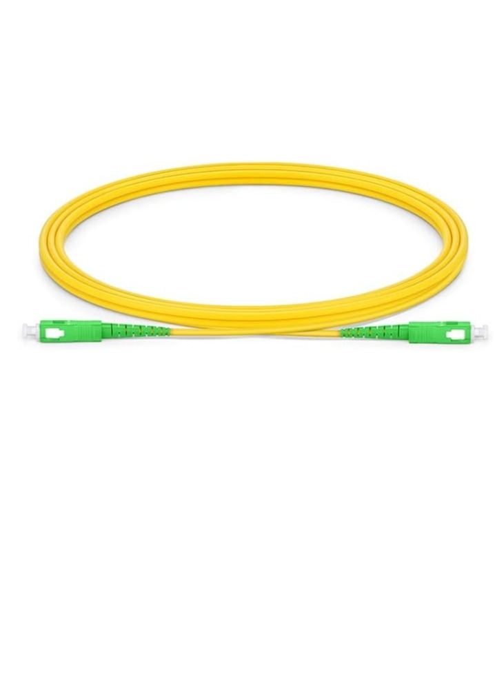 SC APC to SC APC Simplex Single Mode PVC Fiber Optic Patch Cable 25M