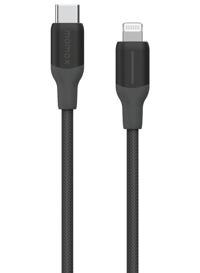 1-Link Flow [35W] USB-C to Lightning Cable 2 meter [MFI Certified] Fast Charge PD 3.0 - Black