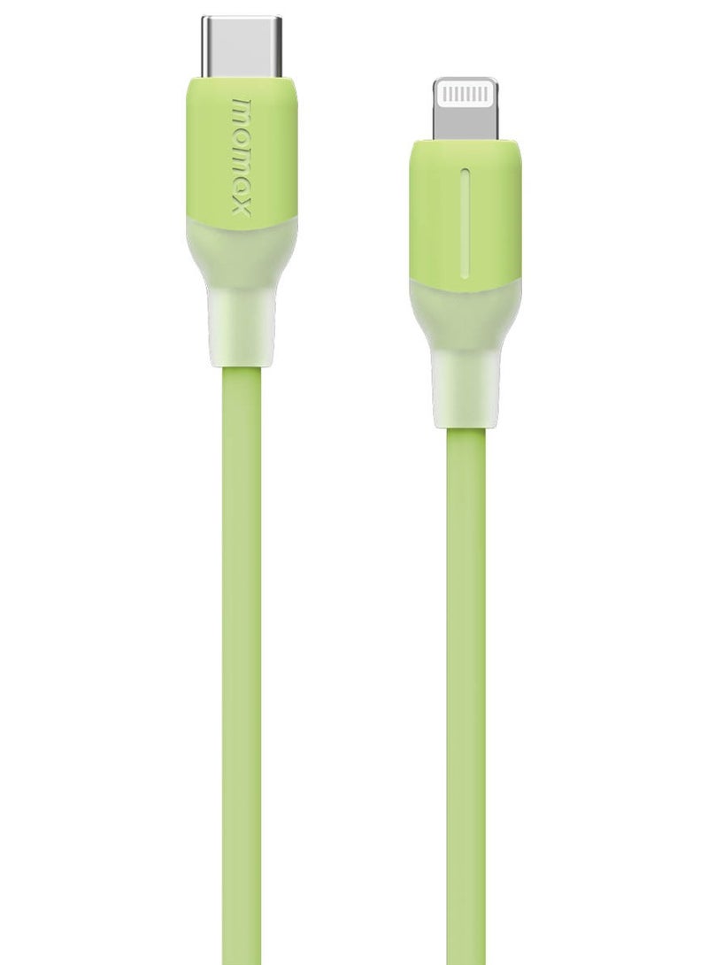 1-Link Flow [35W] USB-C to Lightning Cable 1.2 meter [MFI Certified] Fast Charge PD 3.0 - Green