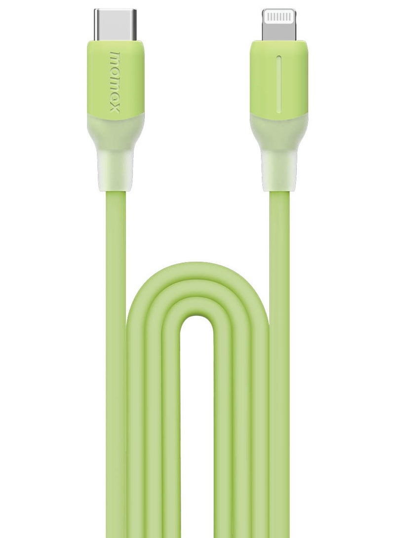 1-Link Flow [35W] USB-C to Lightning Cable 1.2 meter [MFI Certified] Fast Charge PD 3.0 - Green