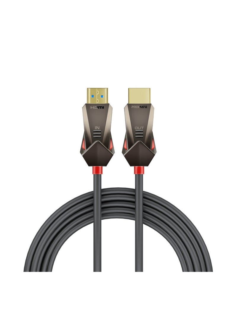HDMI 2.0 Cable, 4K@60Hz HDMI to HDMI Unidirectional Cable with 3D Video Support, 18Gbps Bandwidth, Ethernet, 20M Fiber Optic Cable and Gold-Plated Connectors for Laptops, Monitors, ProLink4K60-20M Black