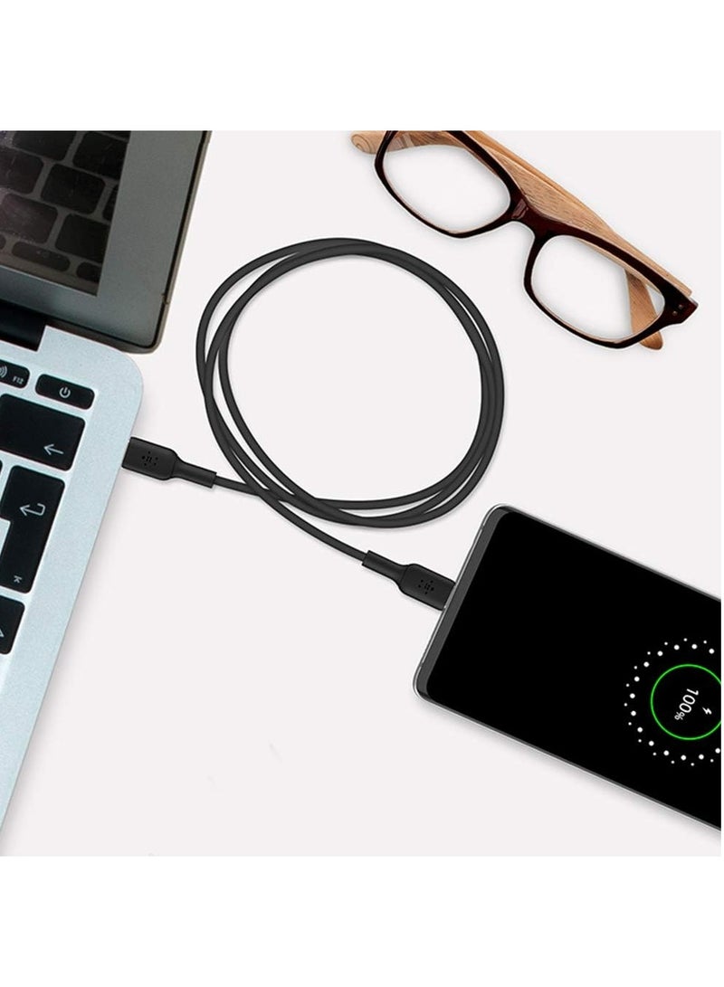 Boost Charge USB-C To USB-C Fast Charger Cable, USB Type C Charger Cable Fast Charging For iPhone 15, Samsung Galaxy S23, S22, Google Pixel, iPad, MacBook, Nintendo Switch And More - 2M White