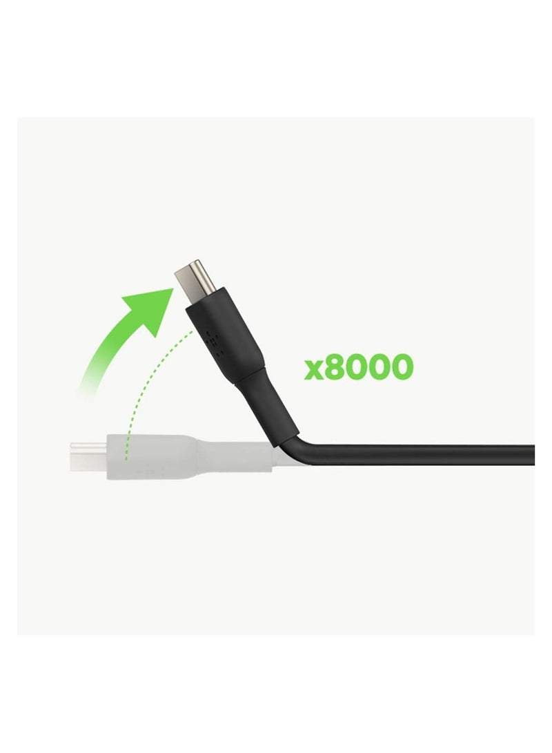 Boost Charge USB-C To USB-C Fast Charger Cable, USB Type C Charger Cable Fast Charging For iPhone 15, Samsung Galaxy S23, S22, Google Pixel, iPad, MacBook, Nintendo Switch And More - 2M White