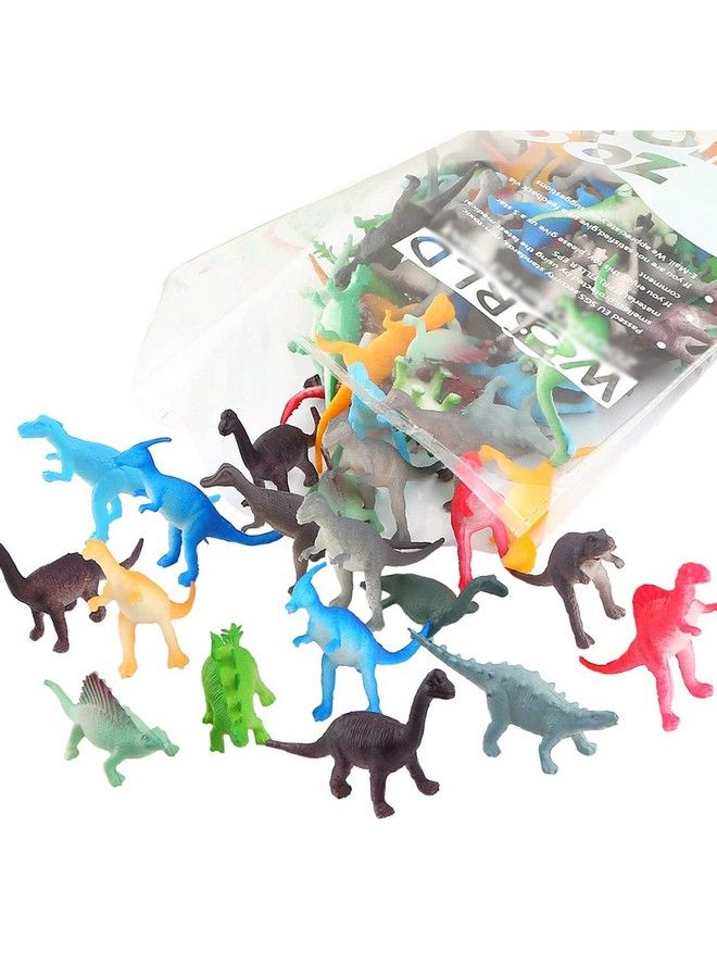 82 Piece Mini Dinosaur Toy Set For Dino Party Favor Supplies Birthday Cupcake Toppers Assorted Vinyl Plastic Figure Toys For Kids Toddler Pinata Filler School Carnival Prize Bulk Goodie Bag Stuffers