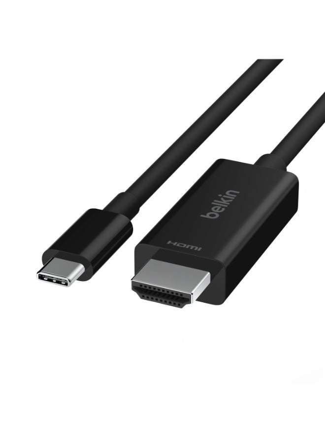 High-Speed Hdmi 2.1 To Usb-C Cable - 8K And 4K - Hdmi To Type C - Supports Hdr, Hbr3, Dsc, Hdcp 2.2 Ideal For Chromebook, Macbook, Ipad Pro And Other Usb-C Devices Black
