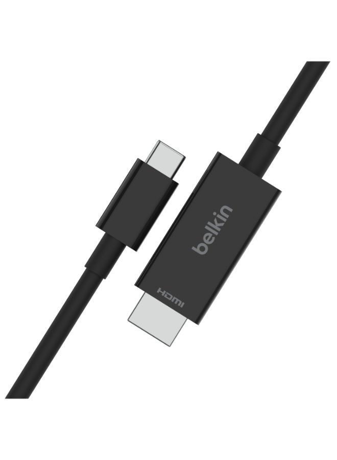 High-Speed Hdmi 2.1 To Usb-C Cable - 8K And 4K - Hdmi To Type C - Supports Hdr, Hbr3, Dsc, Hdcp 2.2 Ideal For Chromebook, Macbook, Ipad Pro And Other Usb-C Devices Black