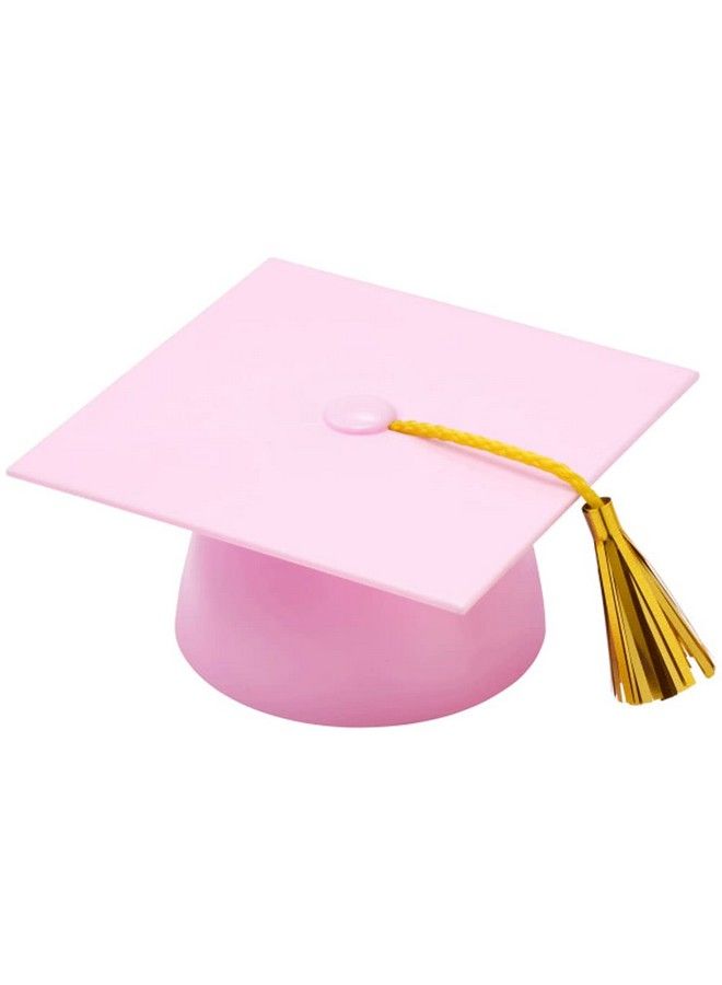 Pink Graduation Mortarboard Square Cap Hat Cake Topper Layon Size 4 Inch