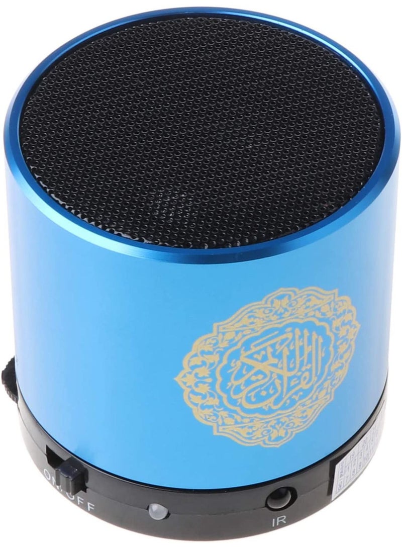 Portable Quran Speakers Wireless Card Bluetooth Arabic Speaker With Support Quran Translation, which Selects Your Native Language For Understand Quran Meaning(Blue)