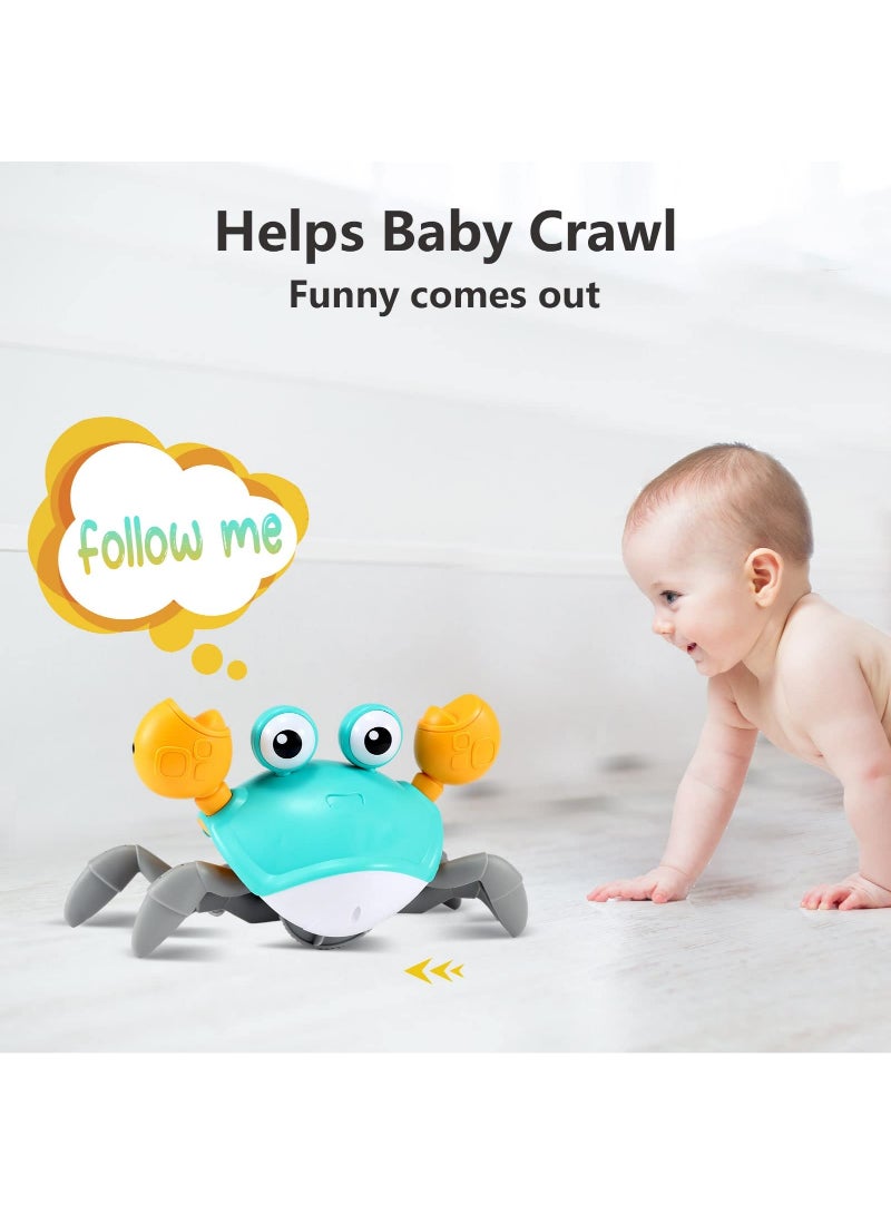 Infant Crawling Crab Tummy Time Baby Toy Learning Crawl Walking Toddler 3 Years Old Music Development Interactive Birthday Gift