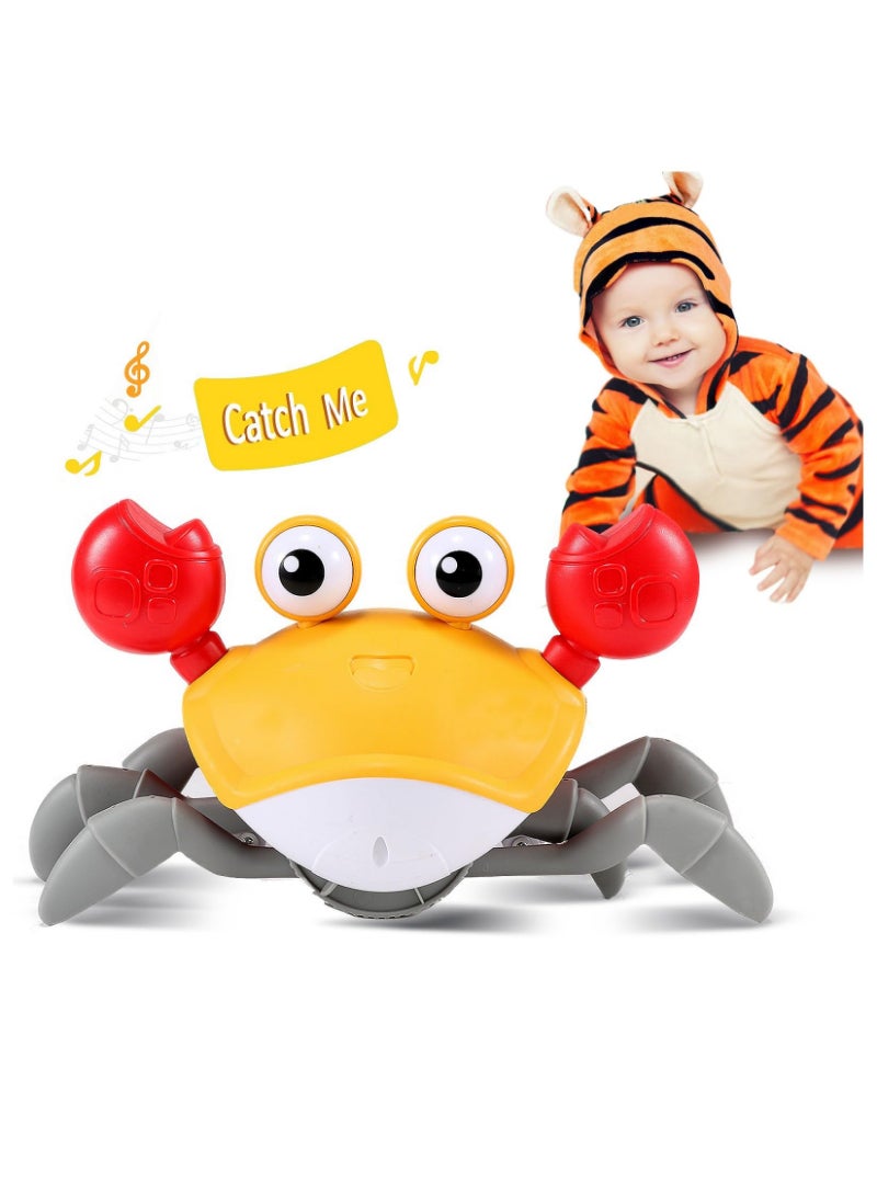 Infant Crawling Crab Tummy Time Baby Toy Learning Crawl Walking Toddler 3 Years Old Music Development Interactive Birthday Gift