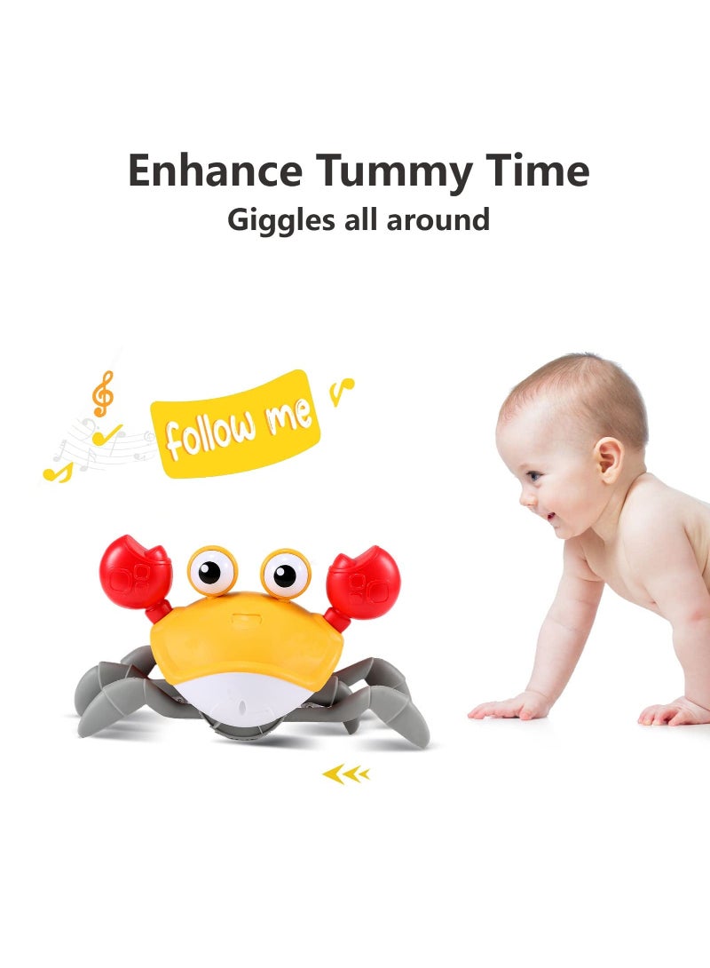 Infant Crawling Crab Tummy Time Baby Toy Learning Crawl Walking Toddler 3 Years Old Music Development Interactive Birthday Gift