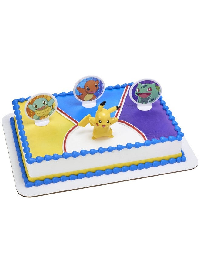 Decoset® Pokemon Light Up Pikachu Cake Topper 4 Piece Decoration Set Birthday Decorations For All Size And Shape Cakes