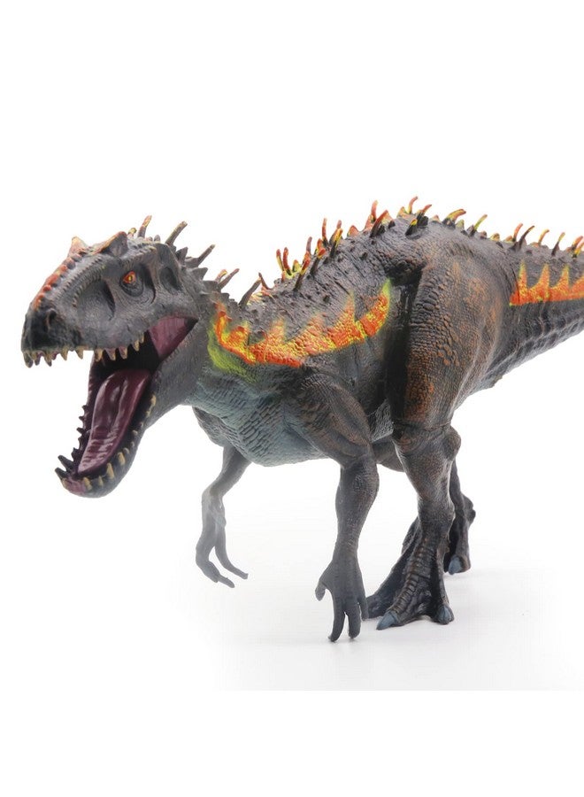 Large Dinosaur Toy Tyrannosaurs Rex 13.4” Realistic Dinosaur Toy Figure Drex Model Plastic Handpainted Dinosaur Figurines Educational Dinosaur Action Figure For Dinosaur Party Cake Topper (Fire)