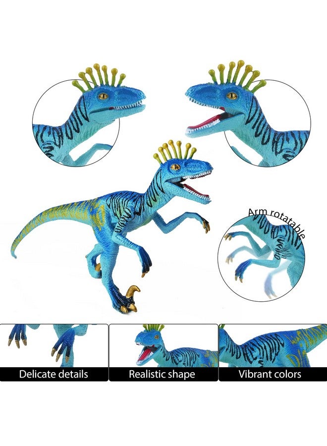 Dinosaur Figure Toys Triassic Jurassic Dinosaur Toy 7 Inch Educational Realistic Eoraptor Dinosaur Model Plastic Handpainted Dinosaur Figurine Toy For Dinosaur Party Cake Topper Decoration