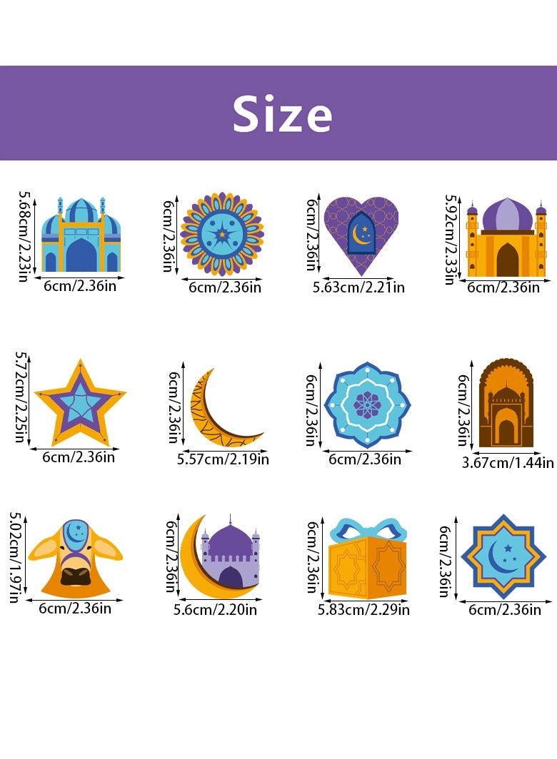 24 PCS Eid Mubarak Cake Flag Ramadan Mubarak Cake Decoration Eid Mubarak Cake Toppers Ramadan EID Mubarak Cake Toppers For Birthday Party Muslim Islam Eid Festival Decorations