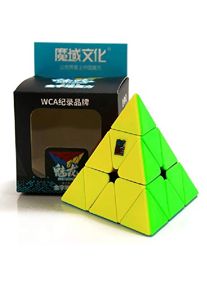 Moyu Mofang Jiaoshi Meilong Pyraminx Stickerless Magic Cube Cubing Classroom Meilong Pyramid Speed Cube