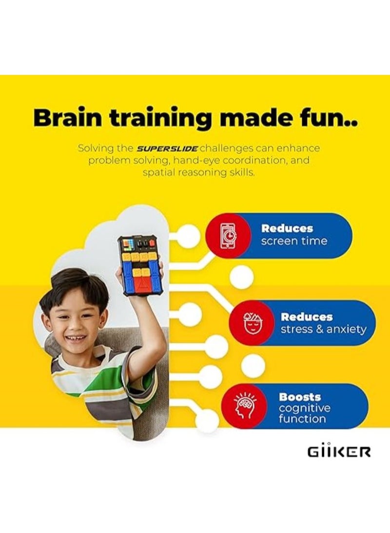 GiiKER Super Slide Brain Games International Version,500+Level IQ Puzzles,Handheld games Educational Toys,Perfect For Relaxing Stress Relief,Leisure Travel Fun Toys, A Gift For Kids At All Ages.