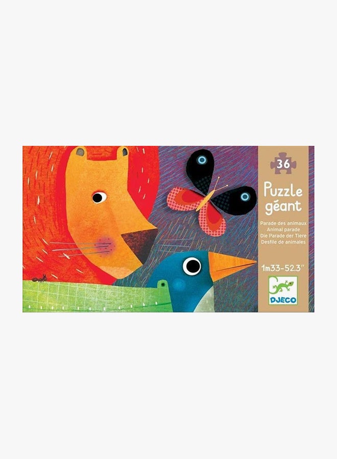 36-Piece Animal Parade Giant Jigsaw Puzzle