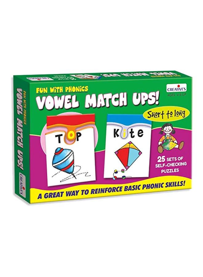 50-Piece Vowel Match Ups Jigsaw Puzzle