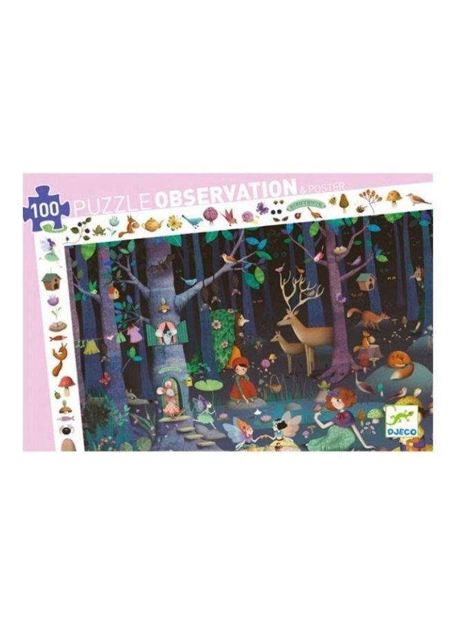 100-Piece Enchanted Forest Jigsaw Puzzle 61x2.5x38.1cm