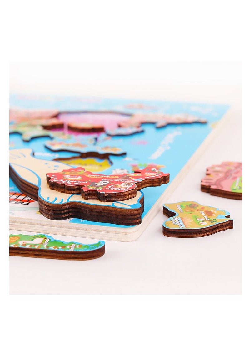 Jim Magnetic World Map Jigsaw Puzzle