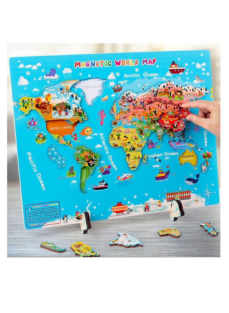 Jim Magnetic World Map Jigsaw Puzzle