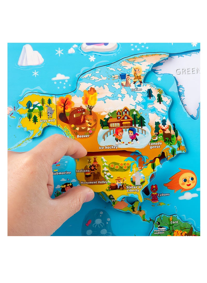 Jim Magnetic World Map Jigsaw Puzzle