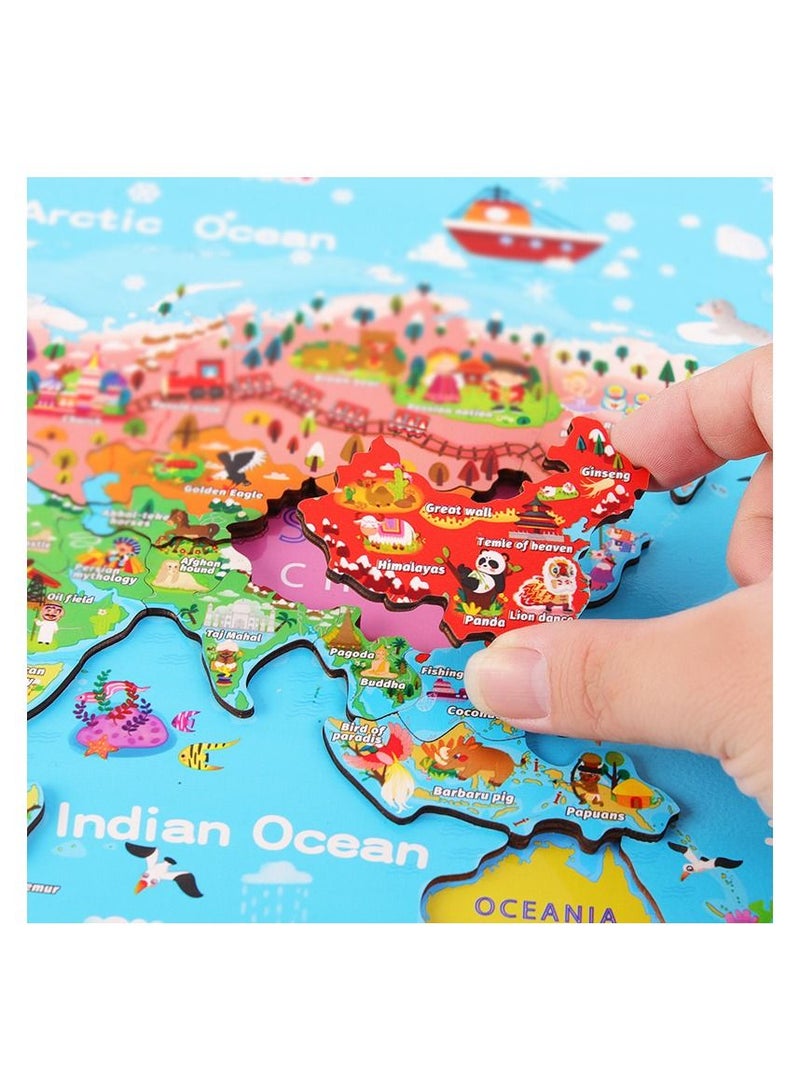 Jim Magnetic World Map Jigsaw Puzzle