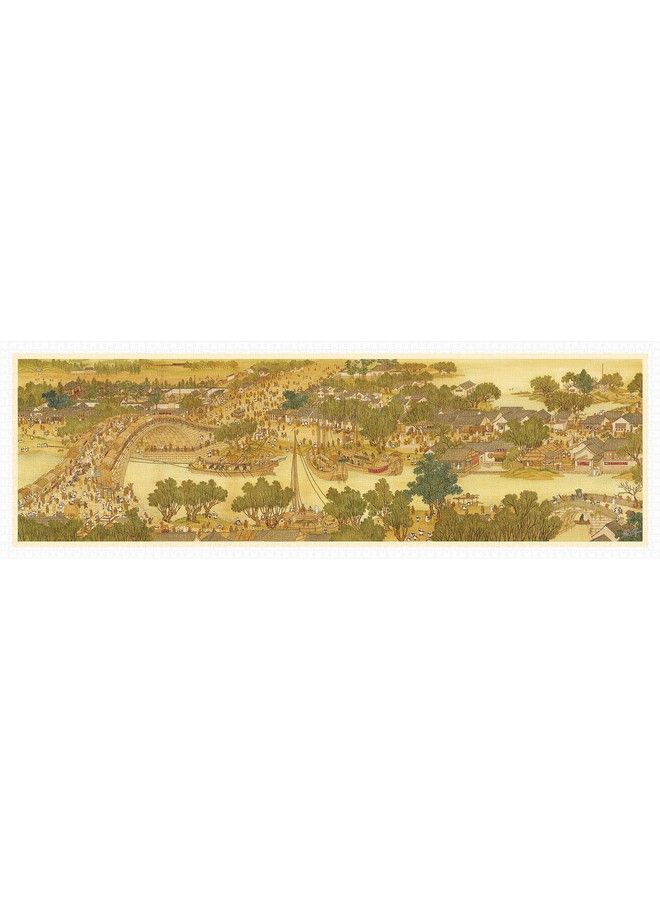 Panoramic Jigsaw Puzzles 2000 Piece For Adults Panorama Smart Bears Along The River During The Qingming Festival Beautiful Plastic Puzzle For Home Decor Zero Dust Easy Storage [H1906]