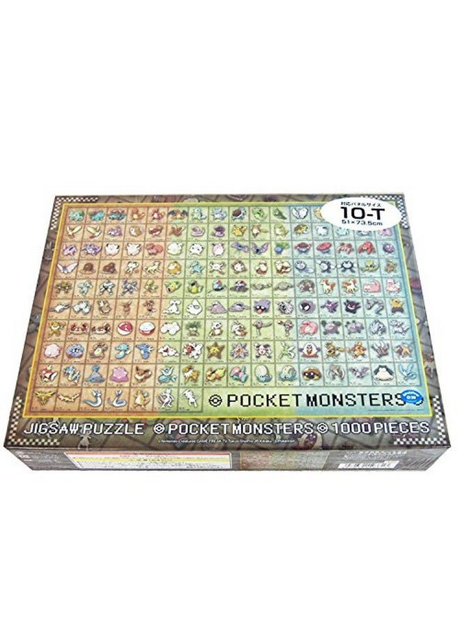 1000 Piece Jigsaw Puzzle Visual Dictionary Of Pokemon Pokedex No.001~151 (51 X 73.5 Cm)