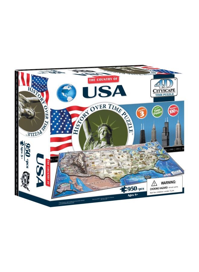950-Piece The Country Of Usa 3D Puzzle Set 5514844