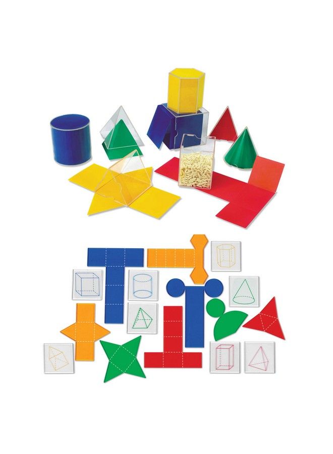 Folding Geometric Shapes Bundle Math Class Accessories 3 D And 2 D Concepts Measurement Area Volume And Surface Area 16 Pieces Grades 2+ Ages 7+