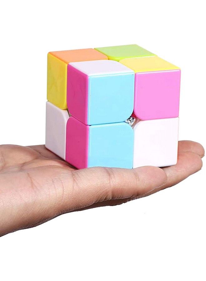 Speed Cube Colorful Stickerless 2X2X2 Magic Cube Puzzle Toy For Children & Adults By Ahyuan