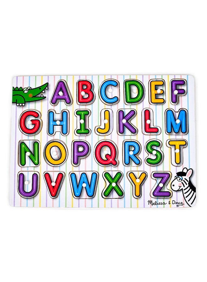 Wooden Alphabet Pegged Puzzle Educational Toys