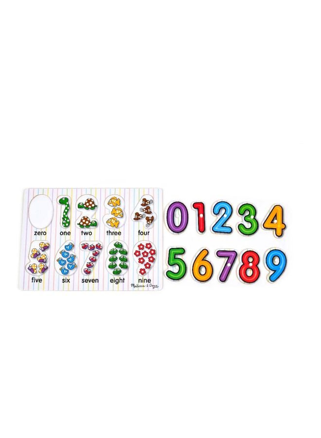 10-Piece See-Inside Numbers Pegged Puzzle 3273