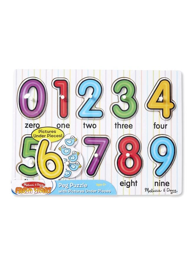 10-Piece See-Inside Numbers Pegged Puzzle 3273