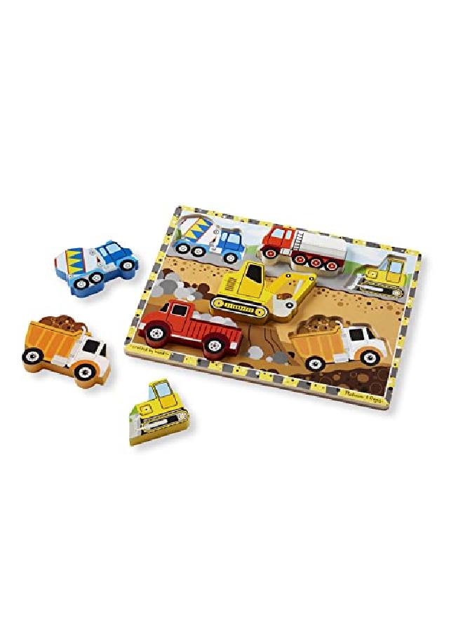 Construction Vehicles Wooden Chunky Puzzle (6 Pcs)