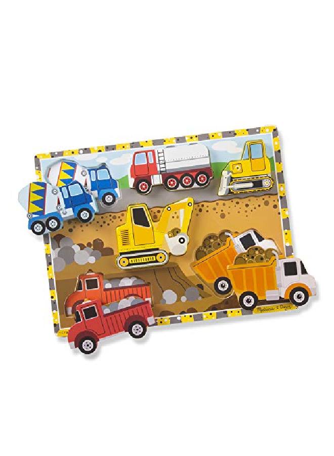 Construction Vehicles Wooden Chunky Puzzle (6 Pcs)