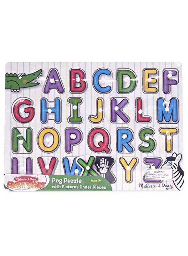 Seeinside Alphabet Wooden Peg Puzzle (26 Pcs)