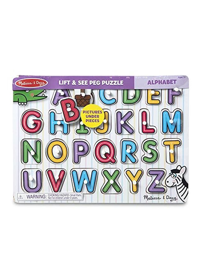 Seeinside Alphabet Wooden Peg Puzzle (26 Pcs)