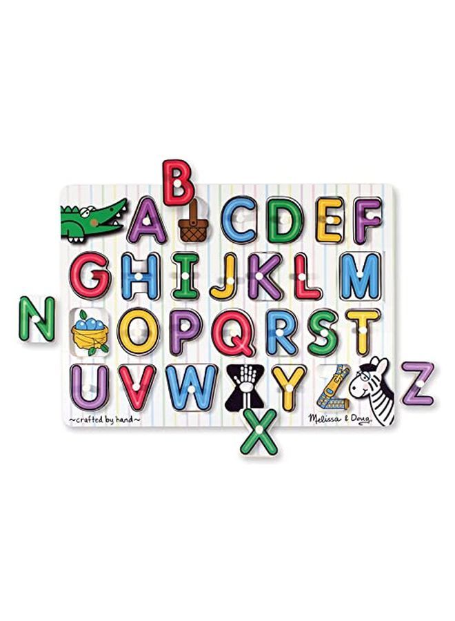 Seeinside Alphabet Wooden Peg Puzzle (26 Pcs)