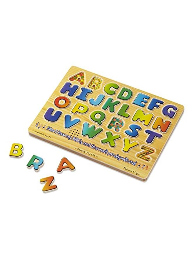 Wooden Alphabet Sound Puzzle Wooden Puzzle With Sound Effects (26 Pcs)