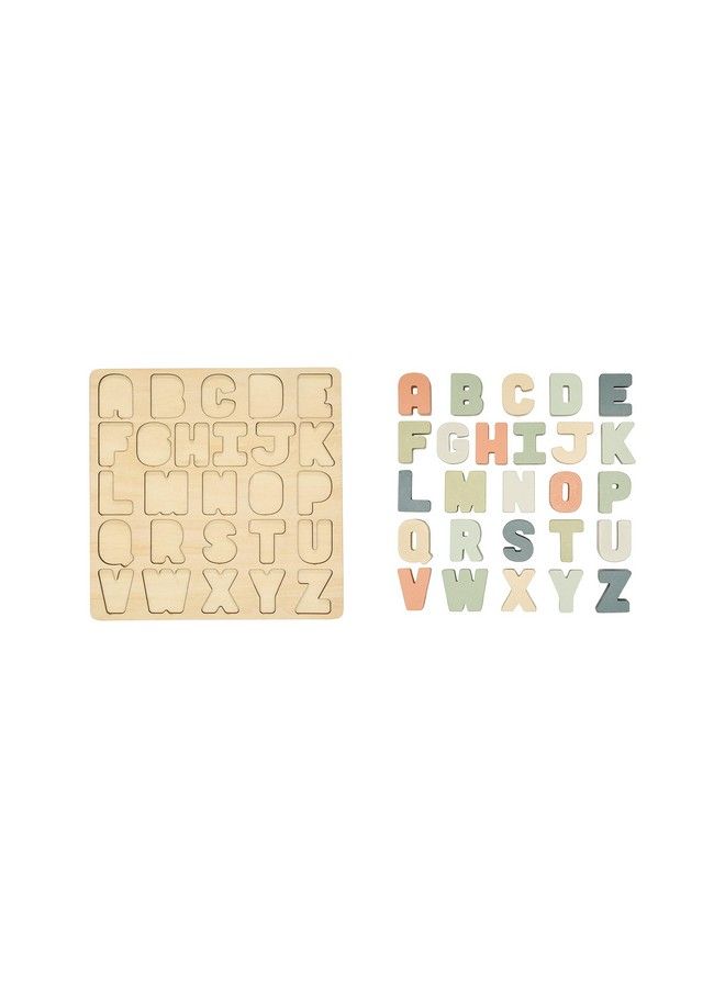 Wooden Alphabet Puzzle Colorful Abc Letters Interactive Learning Board Educational Toy Baby And Toddler Gift Boys Or Girls