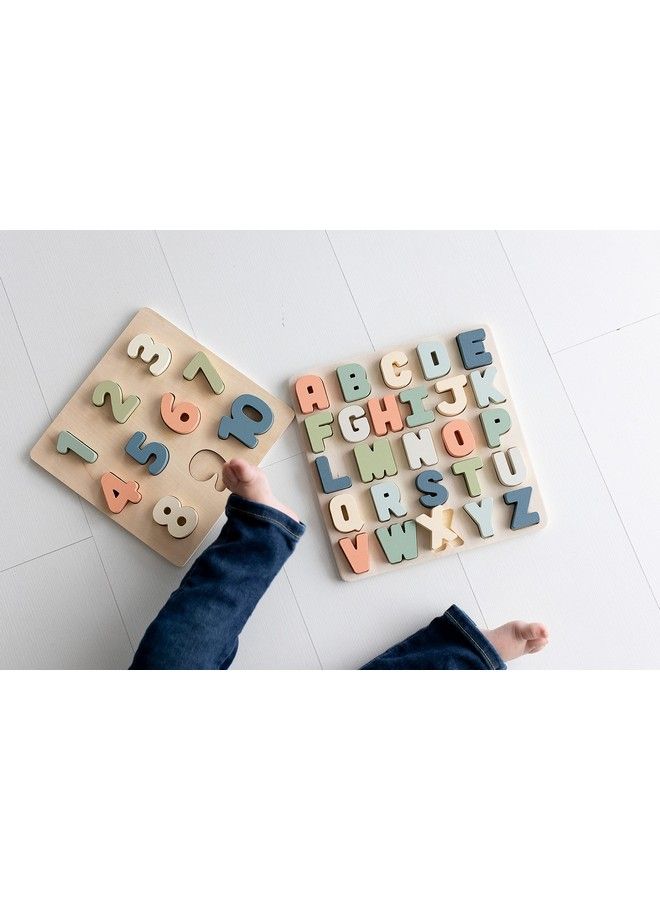 Wooden Alphabet Puzzle Colorful Abc Letters Interactive Learning Board Educational Toy Baby And Toddler Gift Boys Or Girls