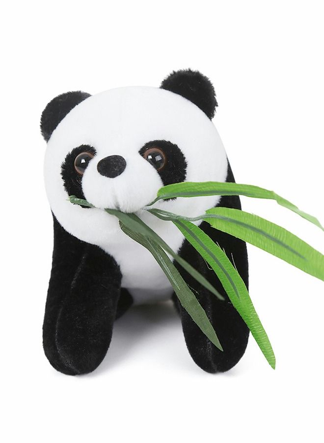 28cm Panda Plush Toy Plush Animal Doll Animal Plush Toy Children's Cartoon Animal Toy Companion Doll Panda Toy With Bamboo Leaves