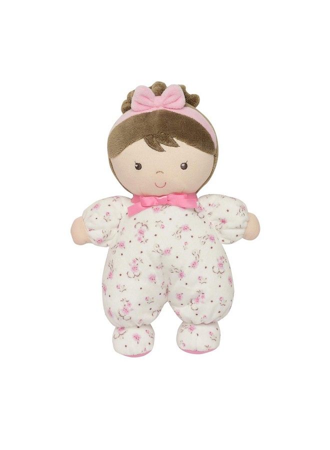 Little Me Plush Baby Doll With Rattle Jackie (Pink Vintage Rose 9 Inch)