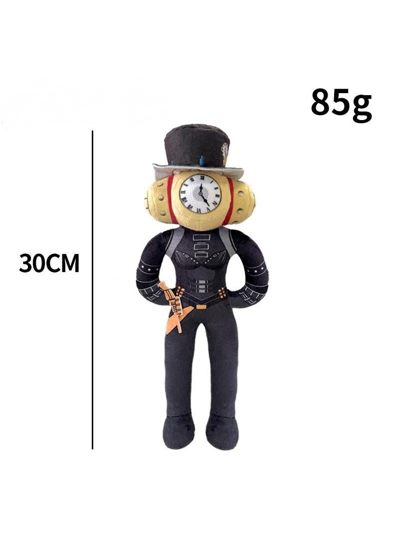 Skibidi Toilet Plush 30cm Female Clockmaker Plushies Toy For Fans Gift Horror Stuffed Figure Doll For Kids And Adults Great Birthday Stuffers For Boys Girls