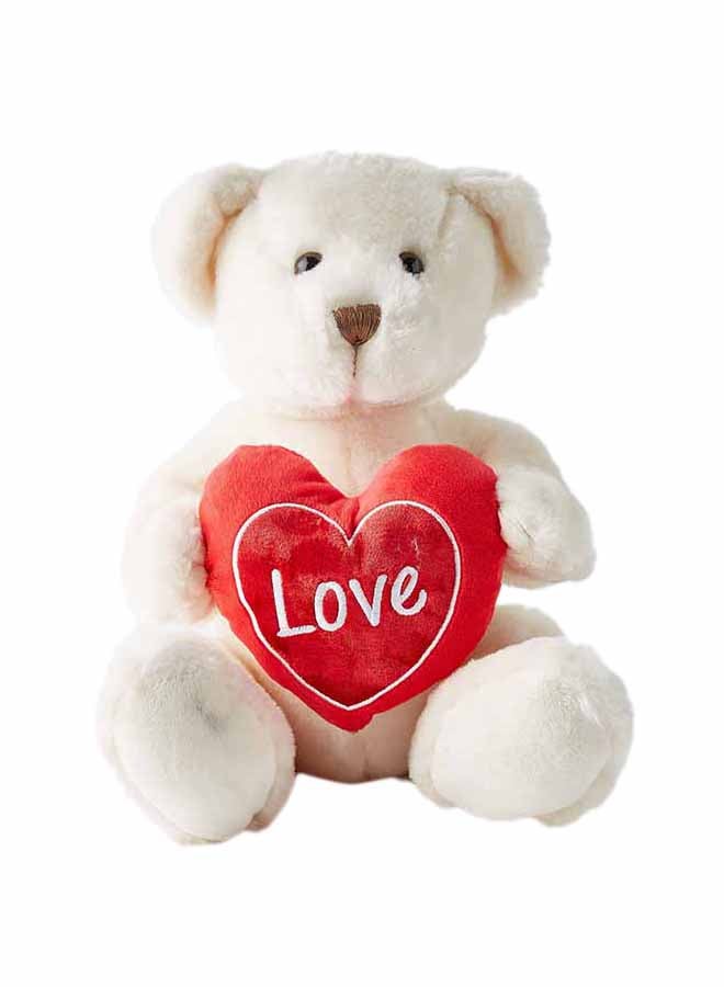 Cream Chester Bear With Heart 30cm