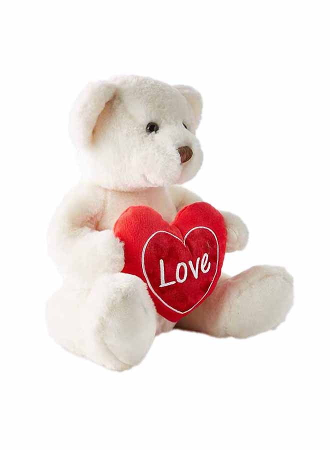 Cream Chester Bear With Heart 30cm